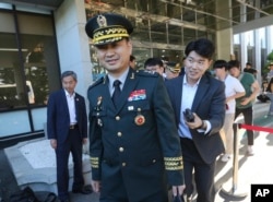 South Korean Maj. Gen. Kim Do-gyun leaves for the border village of Panmunjom to attend a joint meeting between North and South Korea, July 31, 2018.