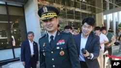 South Korean Maj. Gen. Kim Do-gyun leaves for the border village of Panmunjom to attend a joint meeting between North and South Korea, July 31, 2018.