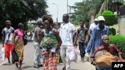 Residentes de Brazzaville em fuga, 4 de Abril, 2016