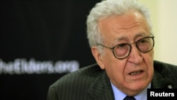 UN Envoy to Syria Lakhdar Brahimi pictured in May 2012 photograph.