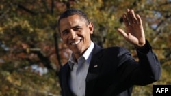 Başkan Obama Beyaz Saray'a varışında