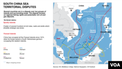 各國在南中國海聲稱擁有的主權(資料圖片)