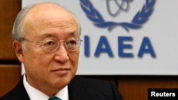 International Atomic Energy Agency (IAEA) Director General Yukiya Amano prepares for a board of governors meeting at the IAEA headquarters in Vienna, June 2, 2014. 
