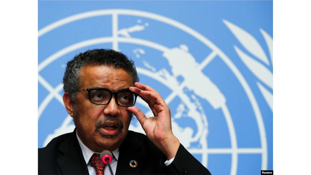 Director-General of the World Health Organization Dr. Tedros Adhanom Ghebreyesus attends a news conference at the United Nations in Geneva, Feb, 7, 2018.