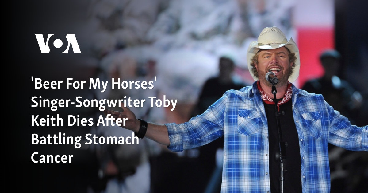 Toby Keith, renowned singer-songwriter, succumbs to stomach cancer.