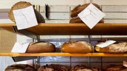 Bread that was baked with beer is displayed at the Coelven bakery in Duesseldorf, Germany. (AP Photo/Daniel Niemann)