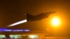 A French Mirage 2000 fighter jet of the Nancy-based 3/3 Fighter Squadron Ardennes takes off early for a Close Air Support (CAS) mission from Bamako's airport, Mali.