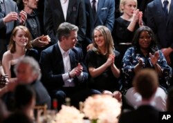 Emma Stone, from left, Matt Damon, Natalie Portman and Octavia Spencer at the 89th Academy Awards Nominees Luncheon at The Beverly Hilton Hotel, Feb. 6, 2017, in Beverly Hills, Calif.