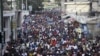 Manifestation pour la démission du président Martelly, le 23 janvier 2016 à Port-au-Prince. (REUTERS/Andres Martinez Casares)