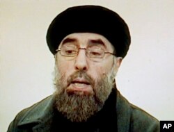FILE - Afghan rebel leader Gulbuddin Hekmatyar is seen in this undated photo grab from a video received by Associated Press Television in Karachi, Pakistan.