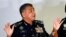 Kepala Polisi Diraja Malaysia, Inspektur Jenderal Khalid Abu Bakar dalam konferensi pers di Kuala Lumpur (22/2). (AP/Vincent Thian)