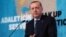 President Tayyip Erdogan speaks during a conference in Istanbul, Turkey, Nov. 25, 2016. Erdogan's supporters argue that a change in the constitution will give the country a much-needed strong executive presidency, similar to the system in the United States or France.  