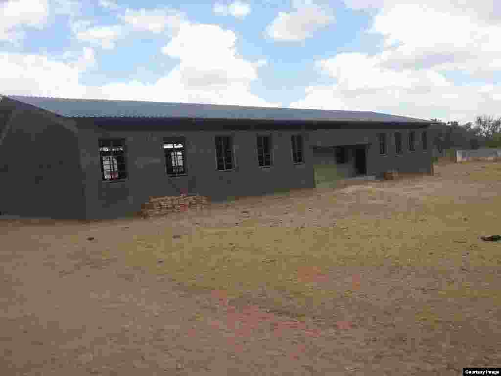 One of the libraries under construction in Zimbabwe.