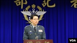 台湾国防部发言人罗绍和少将（美国之音杨明拍摄）