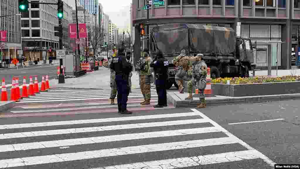 USA, Washington, city center ahead of inauguration