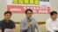 台湾人权团体就两岸协商召开记者会(美国之音张永泰拍摄)