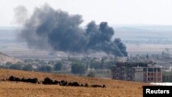 Dim iznad sirijskog grada Kobanija