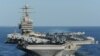 日外相登亞洲水域游弋的美國航母 承諾加強軍事力量 幫助美國維護地區安全