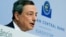 FILE - President of European Central Bank Mario Draghi speaks during a press conference of the ECB in Frankfurt, Germany, April 15, 2015. 