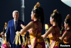 Presiden AS Joe Biden menyatakan kagum dengan sambutan tarian Bali dan berterima kasih kepada para penari, Minggu (13/11).