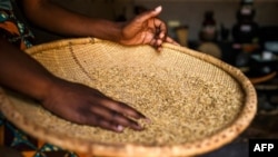 Un panier de riz dans la banlieue de Marlborough à Harare, le 18 octobre 2018.