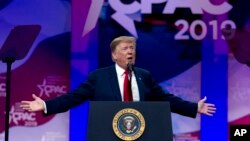 El presidente Donald Trump partició de una conferencia de conservadores en Maryland, donde pronosticó su victoria enlas próximas elecciones presidenciales en 2020.