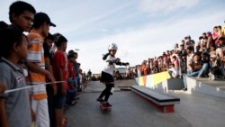 VOA Game Room - A young Olympic skateboarder, horse doping, coronavirus, a big golf playoff and a top player aiming for more.