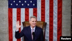 Kevin McCarthy is elected next Speaker of the U.S. House of Representatives at the U.S. Capitol in Washington