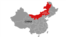 Map of China showing Inner Mongolia region