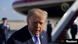US President Trump boards Air Force One at JBA, en route to South Carolina