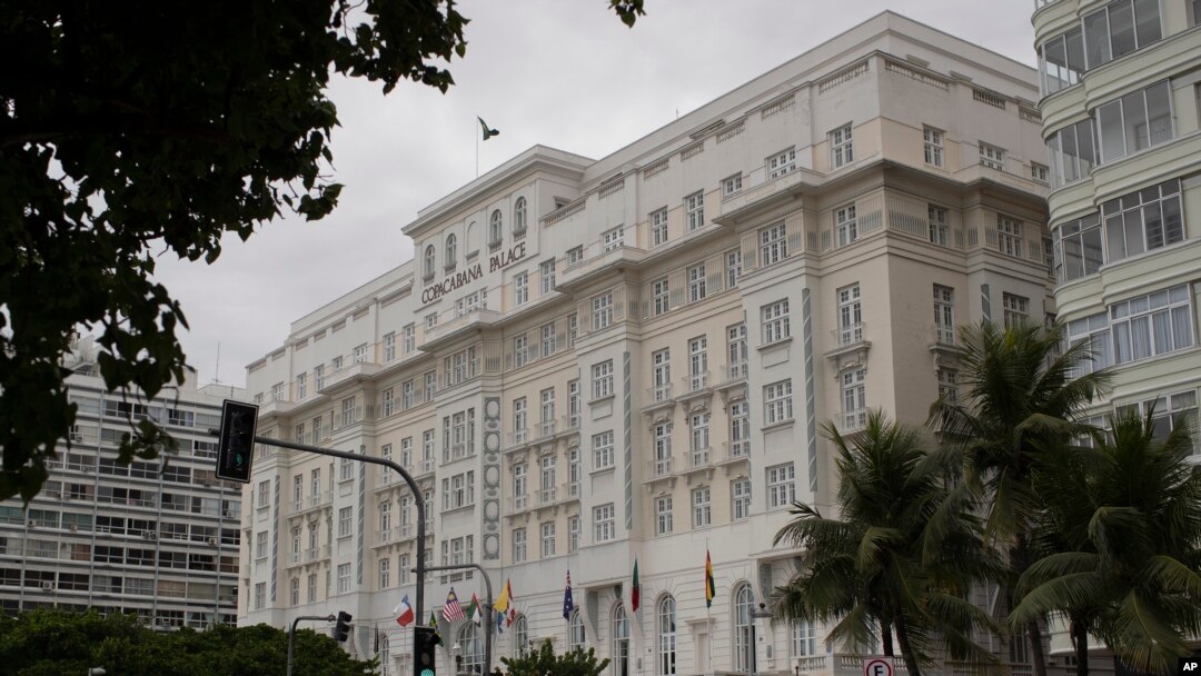 Hotel Copacabana Palace di Rio de Janeiro, Brasil, April 9, 2020. 