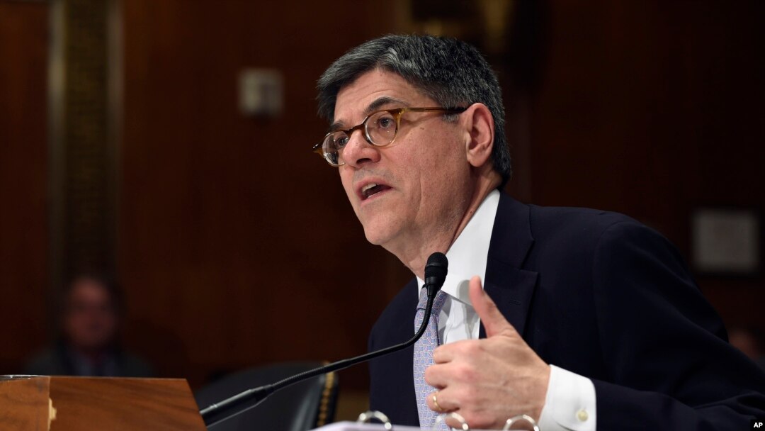 FILE - Treasury Secretary Jacob Lew testifies on Capitol Hill in Washington, March 8, 2016.