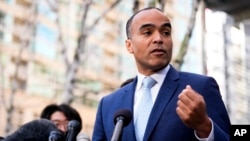 Washington state Attorney General Nick Brown speaks to reporters after a federal judge temporarily blocked U.S. President Donald Trump's executive order aimed at ending birthright citizenship, in Seattle on Jan. 23, 2025.