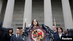 Baltimore State's Attorney Marilyn Mosby announces criminal charges in the death of Freddie Gray, who died of injuries he sustained while in police custody, May 1, 2015.