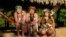Juma Indigenous sisters Mandei Juma, from left, Mayta Juma and Borea Juma pose for a picture at their community, near Canutama, Amazonas state, Brazil, July 9, 2023. 