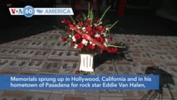 VOA60 Ameerikaa - Memorials sprung up in Hollywood, California and Pasadena for rock star Eddie Van Halen