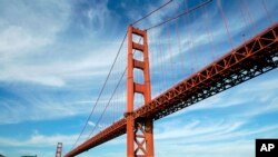 This file photo from Nov. 15, 2006, shows San Francisco's Golden Gate Bridge, which finished No. 11 in TripAdvisor's Traveler's Choice listings.