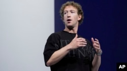 FILE - Meta CEO Mark Zuckerberg speaks during the Meta Connect conference in Menlo Park, California, Sept. 25, 2024. On Tuesday, Zuckerberg announced there would be a wider range of speech on Facebook and other Meta platforms.  