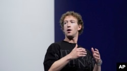 FILE - Mark Zuckerberg speaks during the Meta Connect conference in Menlo Park, California, on Sept. 25, 2024.