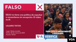 Se trata de un video de TikTok que busca desinformar. El video fue creado con inteligencia artificial (IA). 