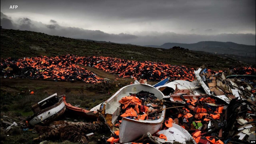 Lifejackets piled on this Greek beach have come to stand for the rigors and danger that migrants face trying to cross the Mediterranean Sea to reach Europe.