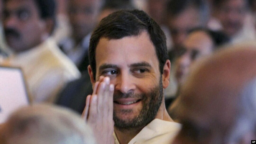 Pemimpin Partai Kongres Rahul Gandhi dalam upacara pelantikan menteri-menteri kabinet yang baru. (Foto: Dok)