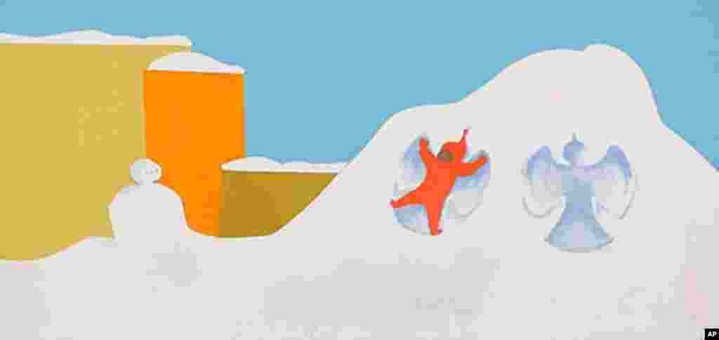 In “The Snowy Day” by Ezra Jack Keats, Peter - one of the first minority characters in children's literature - plays in the snow. (All photos courtesy of the Ezra Jack Keats Foundation.)