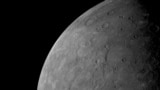 This image provided by European Space Agency shows close-up photos of Mercury showing northern plains taken by the European-Japanese spacecraft BepiColombo. (European Space Agency via AP)