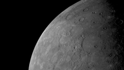 European and Japanese Spacecraft Examines Mercury’s Pole