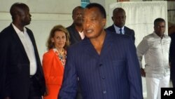 Le président Denis Sassou N'Guesso à Brazzaville, Congo, le 20 mars 2016.