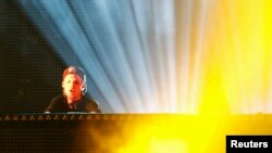 FILE - DJ Avicii performs during a concert at Brooklyn's Barclay's Center in New York, June 28, 2014.