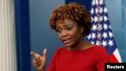 Press Secretary Karine Jean-Pierre holds the daily press briefing at the White House