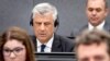 Former Kosovo President Hashim Thaci attends his war crimes trial in The Hague, Netherlands April 3, 2023. 