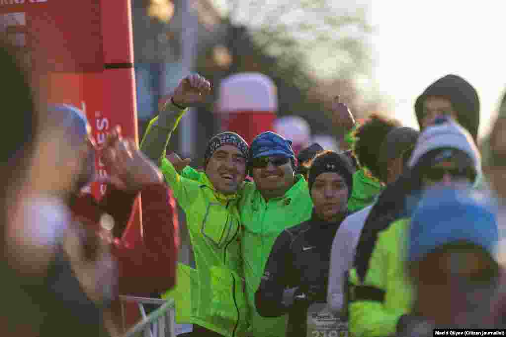 Vaşinqton marafonunun azərbaycanlı iştirakçıları Rasim Zülfüqarov və Firdovsi Kərimov. 10 mart, 2018